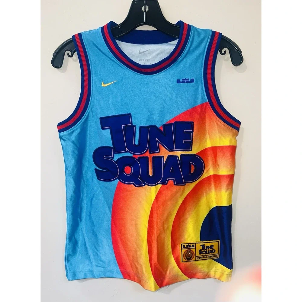 Nike Space Jam Tune Squad LeBron James Boys Size M Multi-Color Basketball Jersey